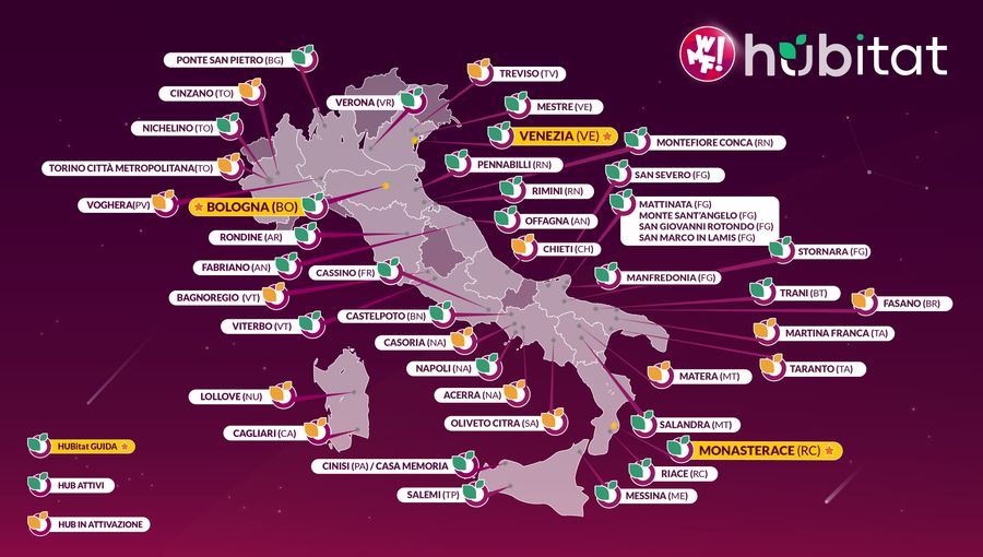 Rete HUBitat: cresce e si diffonde il progetto WMF che accelera l’innovazione dei territori lungo la penisola